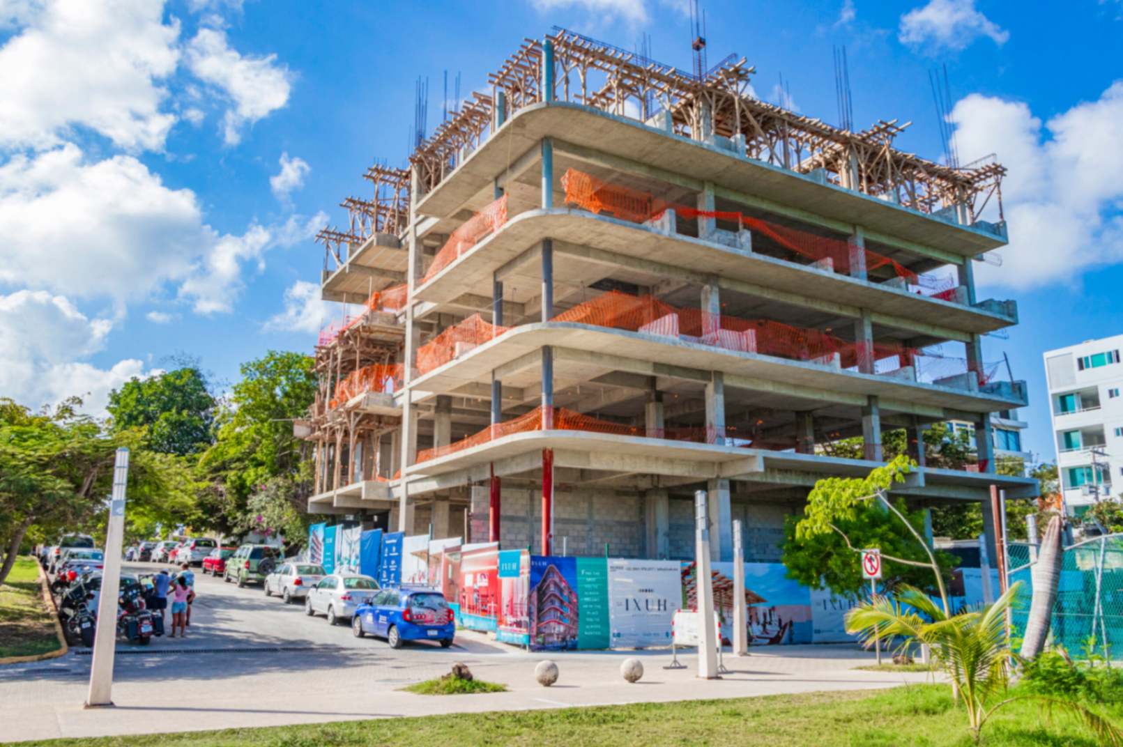 Huge hotel complexes are being built construction site
